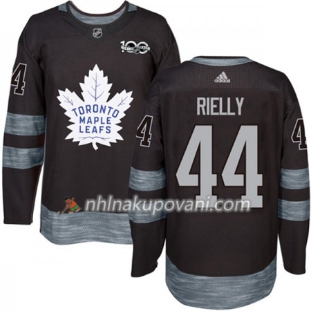 Toronto Maple Leafs Dresy Morgan Rielly 44 1917-2017 100th Anniversary Adidas Černá Authentic - Pánské
